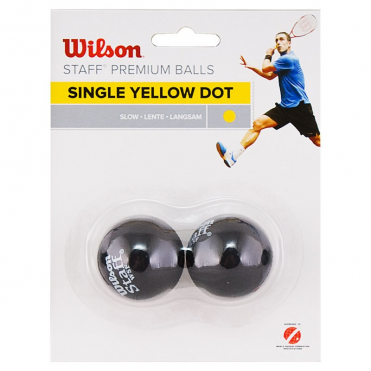Мячи для сквоша Wilson Staff Yellow медленная скорость WRT617800